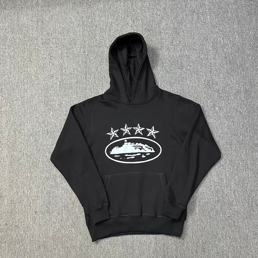 Corteiz Hoodie (Black/White)